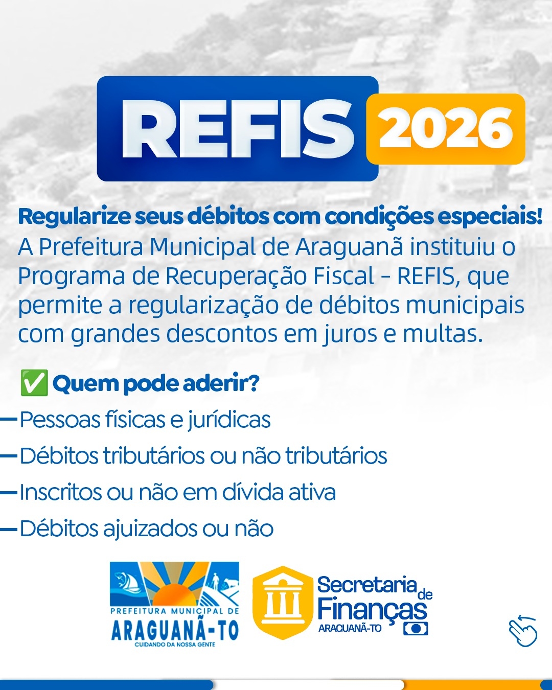REFIS 2026 – Araguanã em Dia com o Futuro